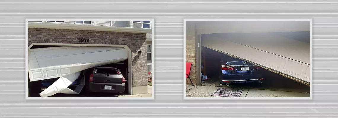 Repair Commercial Garage Door Got Hit By A Car in Wheeling, Illinois